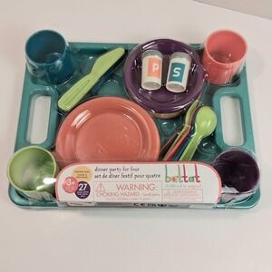 NIP Battat 27-Pc Dinner Party for Four Pretend Play Kitchen Toy Christmas Gift